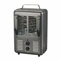 American Imaginations 1500W Rectangle Grey Fan Space Heater Stainless Steel AI-37367